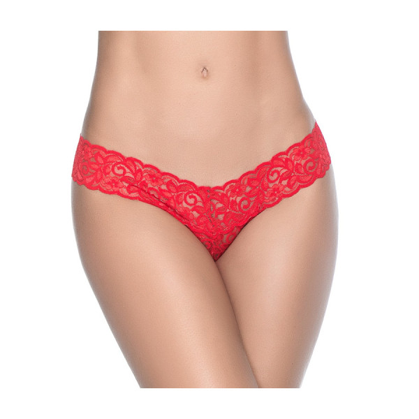String rouge sexy dentelle 